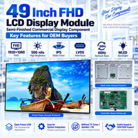 Écran LCD 49 pouces LD490EUN-UHB1 Module TFT LCD IPS 500 Nits 60Hz LVDS 51 broches Rétroéclairage WLED Semi-fini LCM Fourniture OEM