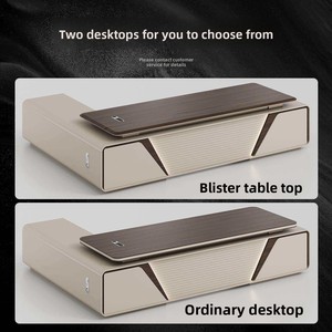 Escritorio de Oficina de Lujo para Jefes, Escritorio Ejecutivo de PVC Termoformado, Conjunto de Silla de Escritorio para Gerentes y Directores Ejecutivos, Estilo Moderno y Sencillo para Uso Comercial - Product Image 3