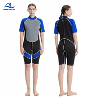 Personnalisé Dames Ensemble Complet 2mm Néoprène Sexy Dames Maillot de Bain Manches Courtes Séchage Rapide Crème Solaire Plongée Surf Costume