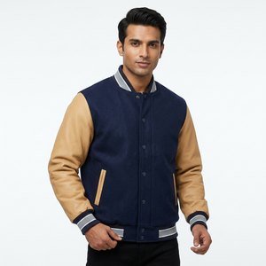 Chaquetas Universitarias Personalizadas con Logotipo, de Alta Calidad, en Felpa Francesa, Uniformes Deportivos para Hombre, Chaquetas de Béisbol Lisas al por Mayor - Product Image 1