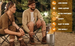 Mini poêle à <span class=keywords><strong>bois</strong></span> et poêle <span class=keywords><strong>de</strong></span> patio personnel - Petite poêle à charbon <span class=keywords><strong>de</strong></span> <span class=keywords><strong>bois</strong></span> pour le chauffage et la grillade - Product Image 5