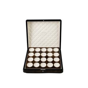 Caja de Té Rectangular de Madera Personalizada, Hecha a Mano, con 10 Compartimentos Divisores, de Bambú Natural sin Acabado, Marca DS, Modelo MDF - Product Image 2