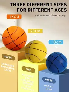 Ballon de <span class=keywords><strong>Basket</strong></span> Silencieux pour Entraînement en Intérieur, Durable, 18/21/24 cm, Taille 7, Personnalisable, Support de <span class=keywords><strong>Basket</strong></span> Disponible, Orange Chaud, en Mousse PU, Idéal pour Enfants et Handball - Product Image 6