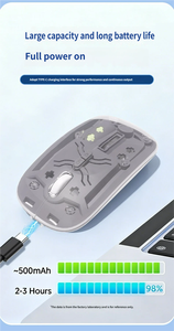 เมาส์ไร้สายบลูทูธแบบใส รุ่น Souris Silencieuse Pour Bureau สำหรับสำนักงาน รองรับโหมดคู่ ชาร์จซ้ำได้ - Product Image 4