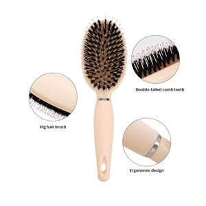 <span class=keywords><strong>Brosse</strong></span> à <span class=keywords><strong>cheveux</strong></span> à palette en gros d'usine avec poils <span class=keywords><strong>de</strong></span> <span class=keywords><strong>sanglier</strong></span> et <span class=keywords><strong>de</strong></span> nylon mélangés et poignée antidérapante pour <span class=keywords><strong>cheveux</strong></span> épais - Product Image 3