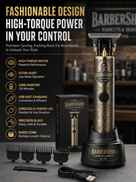 Tondeuse à cheveux sans fil à moteur brossé, faible bruit, lame en acier inoxydable pour hommes, kit de toilettage à domicile, rasoir électrique, kit de tondeuse à effiler