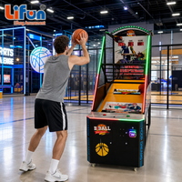 LIFUN Machine de jeu d'arcade de basket-ball pliable en métal de luxe, jeu de tir à monnayeur, garantie 1 an, personnalisable en anglais