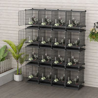 Cage à pigeons et cailles en métal pour usage domestique avec fermeture à bouton, grande cage d'élevage d'oiseaux robuste et écologique pour petites races