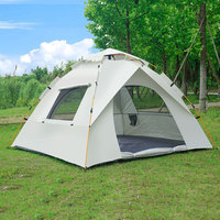 Tente de camping entièrement automatique pliable à deux portes et deux fenêtres, résistante aux UV, imperméable, portable, toutes saisons, pour la plage, les parcs, les pique-niques