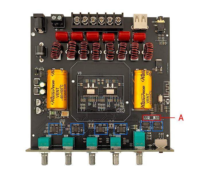 WUZHI Audio AS21 2.1 Channel TPA3255 Digital Amplifier Board for