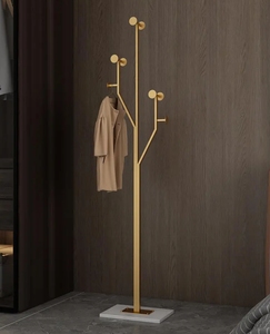 <span class=keywords><strong>Porte</strong></span>-<span class=keywords><strong>manteau</strong></span> sur pied en fer, style luxe léger italien, pour chambre et entrée, design simple et vertical - Product Image 1
