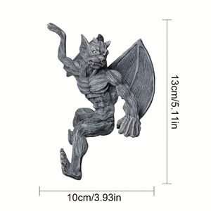 Ornement ange-démon BCA66, figurine décorative <span class=keywords><strong>de</strong></span> dragon en résine pour clôture <span class=keywords><strong>de</strong></span> jardin extérieur - Product Image 2