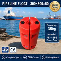 Flotador de Tubería de PE de 50 mm de Diámetro, Cilíndrico, Rojo, Ligero, Duradero, de Diámetro Pequeño, Personalizado OEM, Superventas