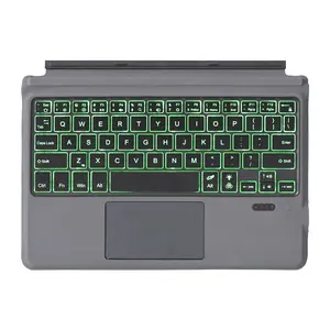 Microsoft yüzey klavye yüzey gitmek için 3 2 1 Laptop klavye ile Microsoft Pro kablosuz BT arkadan aydınlatmalı klavye Trackpad
