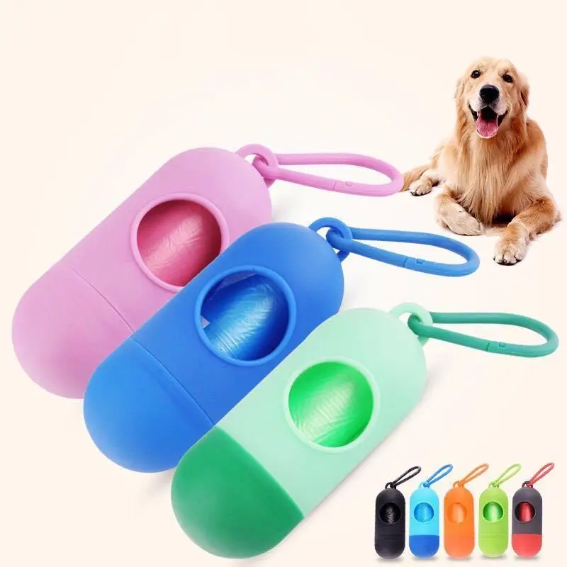 Basics Leak Proof and Tear Resistant Pet Dog Cat Poop Bags with Dispenser and Leash Clip for Waste Refuse Cleanup Mixed Colors