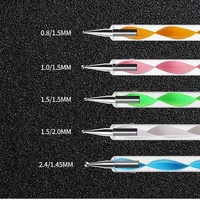 Lot de 5 stylos à points pour nail art, outils professionnels de manucure et de dessin pour débutants et fournitures de salon
