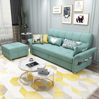 Sofá Katil, muebles prácticos para sala de estar con sofá convertible, cama y sofá de almacenamiento Bad