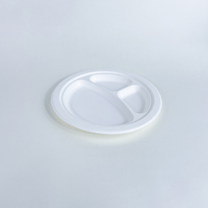 Assiettes jetables rondes biodégradables et écologiques en bagasse de canne à sucre pour les fêtes - Product Image 3