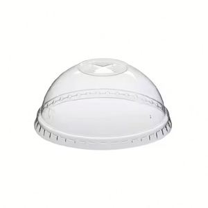 Couvercles jetables transparents en PET écologiques pour vente en gros, taille 98 mm, capacités 12/14/16/18/20/24 oz, anti-fuite, qualité alimentaire, pour boissons froides - Product Image 1
