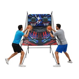 Arcade <span class=keywords><strong>de</strong></span> <span class=keywords><strong>basket</strong></span>-ball portable <span class=keywords><strong>pliable</strong></span> en acier pour 2 joueurs, équipement <span class=keywords><strong>de</strong></span> divertissement intérieur avec système <span class=keywords><strong>de</strong></span> notation LED - Product Image 1