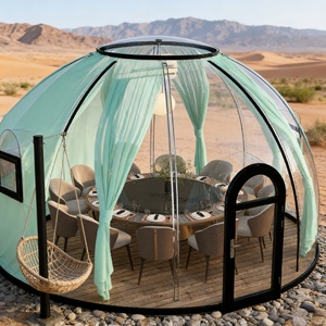 Carpa Domo Transparente de Color Personalizado para Sitios de Glamping Temáticos y una Atmósfera Vibrante de Campamento al Aire Libre - Product Image 1