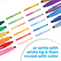 KHY – Lot de 12 stylos double pointe à feutre, ensemble magique de stylos surligneurs pastel changeant de couleur, échantillon gratuit de surligneurs et stylos