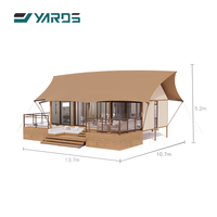 Tente de vacances de haute qualité avec espace de loisirs en plein air et grand espace, tente de glamping extensible