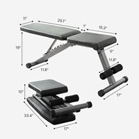 Banc de musculation multifonctionnel réglable pour exercices de fitness et de musculation