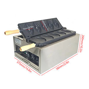 5 pcs bào ngư hình dạng sắt tấm không dính lớp phủ nhanh chóng sưởi ấm âm đạo tùy chỉnh thiết kế hình dạng Waffle maker Snack Đảng nồi - Product Image 5