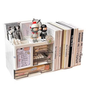 Organisateur de bureau multifonctionnel avec tiroirs pour le rangement de la papeterie des étudiants et du bureau, porte-stylo de forme rectangulaire - Product Image 5