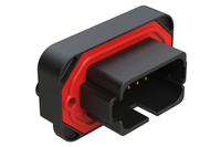 Conector Original Amphenol AT15-18PC-BM02BK de 18 Vías, Recto, para Montaje en PCB, Tipo C, Chapado en Oro, Negro # 16 Contactos