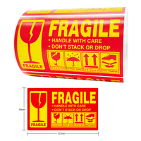 Étiquette fragile logo plastique Bopp emballage étiquette d'expédition autocollants étanches
