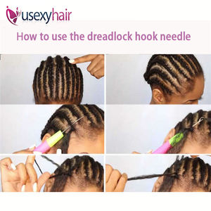 Aiguilles à crochet en <span class=keywords><strong>bois</strong></span> pour tubes en cuivre Euro Micro perles et micro anneaux en silicone outils d'<span class=keywords><strong>installation</strong></span> d'extension de cheveux - Product Image 6