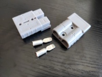 Conectores de Batería de 50 Amperios SB50, Conector de Alimentación de Batería con Terminal de Cable Ancho Gris para Paneles Solares, Sistema de Batería Dual