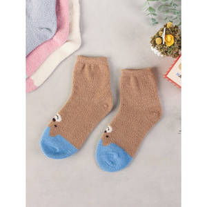 Ta Point lindos calcetines de dormir a rayas transpirables de nailon Spandex tamaño libre tobillo longitud de la tripulación de punto con logotipo personalizado en el puño - Product Image 1