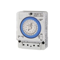 Sakelar Timer Pemanas Air Otomatis 24 Jam dengan Penutup Transparan, Cincin Biru, dan Pin Geser