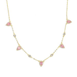 Goutte d'eau goutte cz Rose <span class=keywords><strong>blanc</strong></span> couleur mariage fiançailles <span class=keywords><strong>tour</strong></span> <span class=keywords><strong>de</strong></span> <span class=keywords><strong>cou</strong></span> plaqué <span class=keywords><strong>or</strong></span> Rose collier <span class=keywords><strong>de</strong></span> déclaration <span class=keywords><strong>de</strong></span> mode - Product Image 5