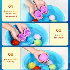 Palloncini <span class=keywords><strong>d</strong></span>'<span class=keywords><strong>acqua</strong></span> autosigillanti magnetici riutilizzabili per bambini di età compresa tra 4 e 8 anni, con riempimento rapido, forniture per feste - Product Image 3