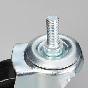 Furniture <b>Caster</b> 3-Inch Swivel Threaded Stem Polyurethane <b>Wheel</b> Silent Industrial Use Steel Construction - Product Image 1