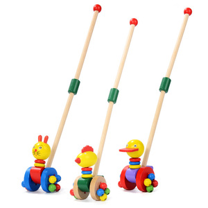 Porteur en bois pour bébé, motif animaux de dessin animé, pour enfants de 0 à 3 ans, direct usine - Product Image 5