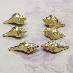 创意黄铜海螺壳橱柜门单孔拉手抽屉衣柜门五金拉手 - Product Image 4