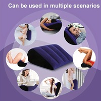 Coussin gonflable pour positions sexuelles adultes, coussin triangulaire gonflable, meuble gonflable pour position plus profonde, support pour positions sexuelles, mobilier sexuel