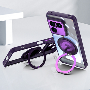 Funda Trasera con Carga Inalámbrica TPU+PC para Sony Xperia 10 VIII/1VIII con Soporte Giratorio, Funda Magnética para <span class=keywords><strong>iPhone</strong></span> 16/17 Pro - Product Image 4