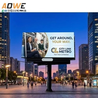 Afficheur LED numérique couleur 5mx3m de la série As avec prise en charge de l'animation, panneau en aluminium IP66 pour utilisation en extérieur dans les centres commerciaux
