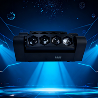 UNOXINE Projecteur à tête mobile LED Spider Beam RGBW 8*3W de haute qualité DMX512 IP20 Blanc chaud pour KTV et performances DJ