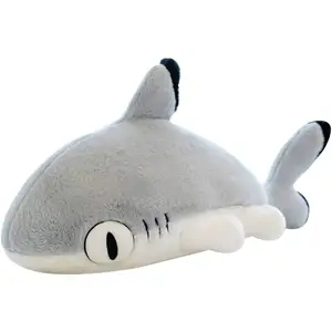 可爱定制可爱毛绒娃娃软拥抱睡眠宠物抱枕鲨鱼毛绒玩具巨型鲨鱼毛绒玩具