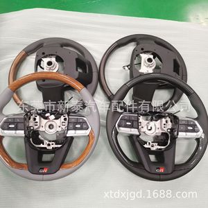 Carbon Fiber Steering <b>Wheel</b> 3 <b>Spokes</b> Sports Style For Toyota Land Cruiser Prado LC300 LC250 Black - Product Image 4