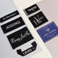 Étiquettes de vêtements personnalisées en polyester écologique tissé pour marque privée avec service de conception gratuit