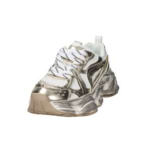 Shopart Donna <b>Sneakers</b> White Gold 5 Cm Heel Size 36 37 38 39 40 41 Trendy <b>Canvas</b> Shoes - Product Image 3