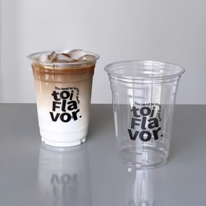 Tùy chỉnh dùng một lần cốc nhựa 12oz 16oz PP Pet cốc cà phê đá Cà Phê Trà uống cup với nắp và ống hút - Product Image 5
